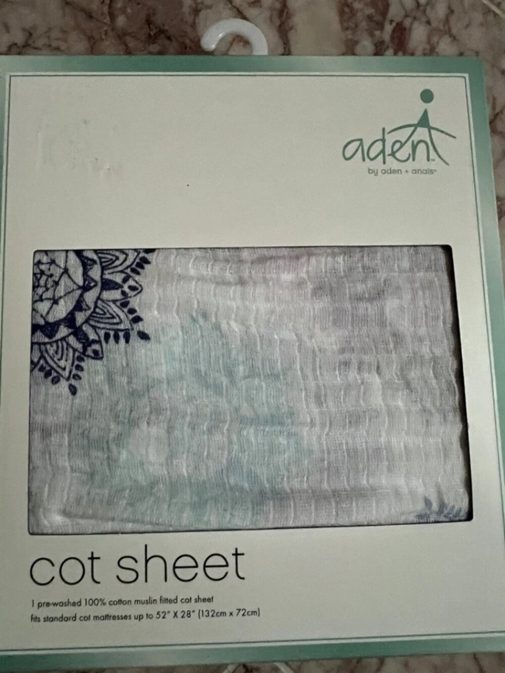 NEW ADEN by Aden & Anais 100% Cotton Soft Cot Sheet - Medallion